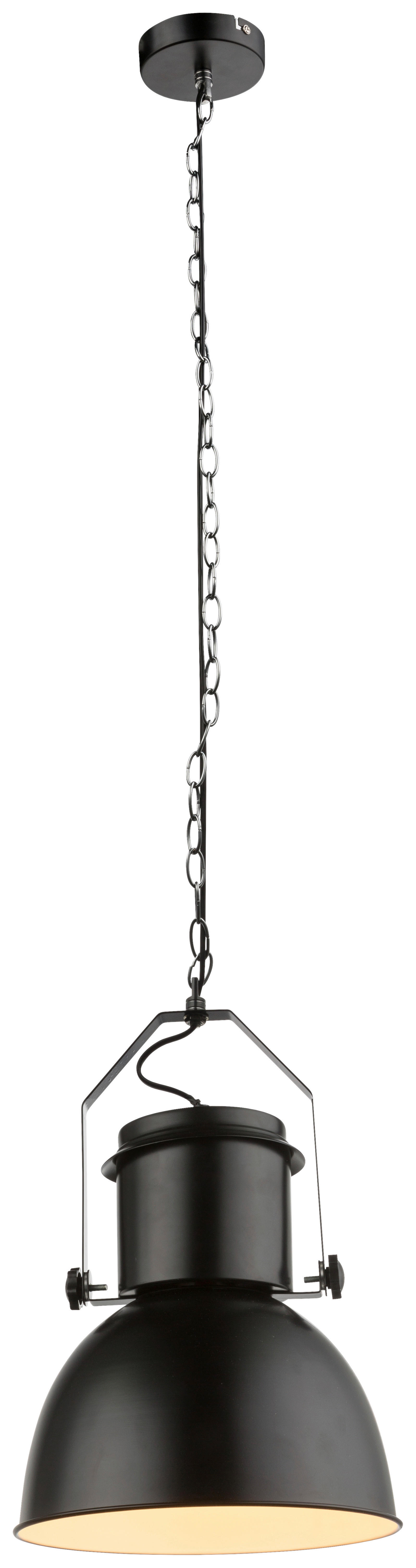 GLOBO Pendelleuchte schwarz Metall H/D: ca. 120x26,5 cm E27 1 Brennstellen KUTUM - schwarz (26,50/120,00cm) - GLOBO