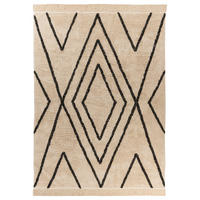 360Living Teppich Mylen schwarz B/L: ca. 80x150 cm Mylen - creme/schwarz (80,00/150,00cm) - 360Living