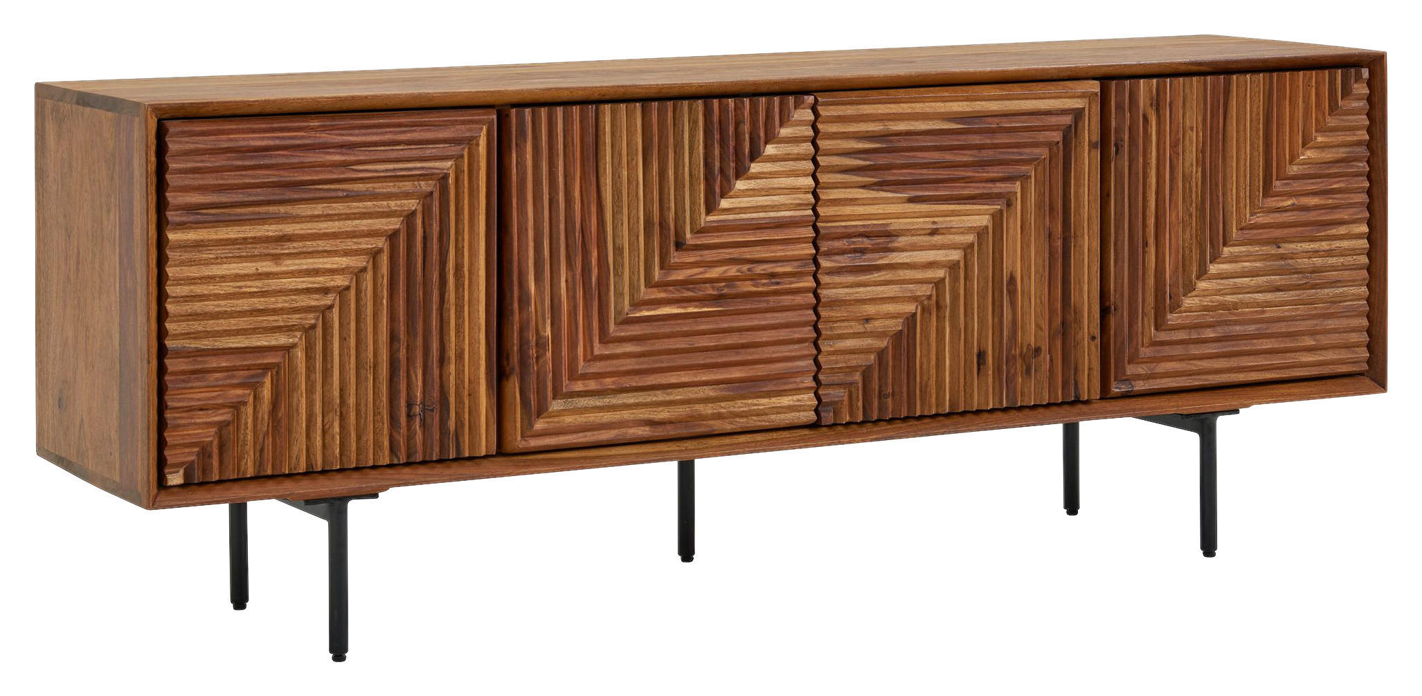 Lowboard rosenholz Nachbildung B/H/T: ca. 140x54x33 cm Lowboard - rosenholz (140,00/54,00/33,00cm) - Wohnling