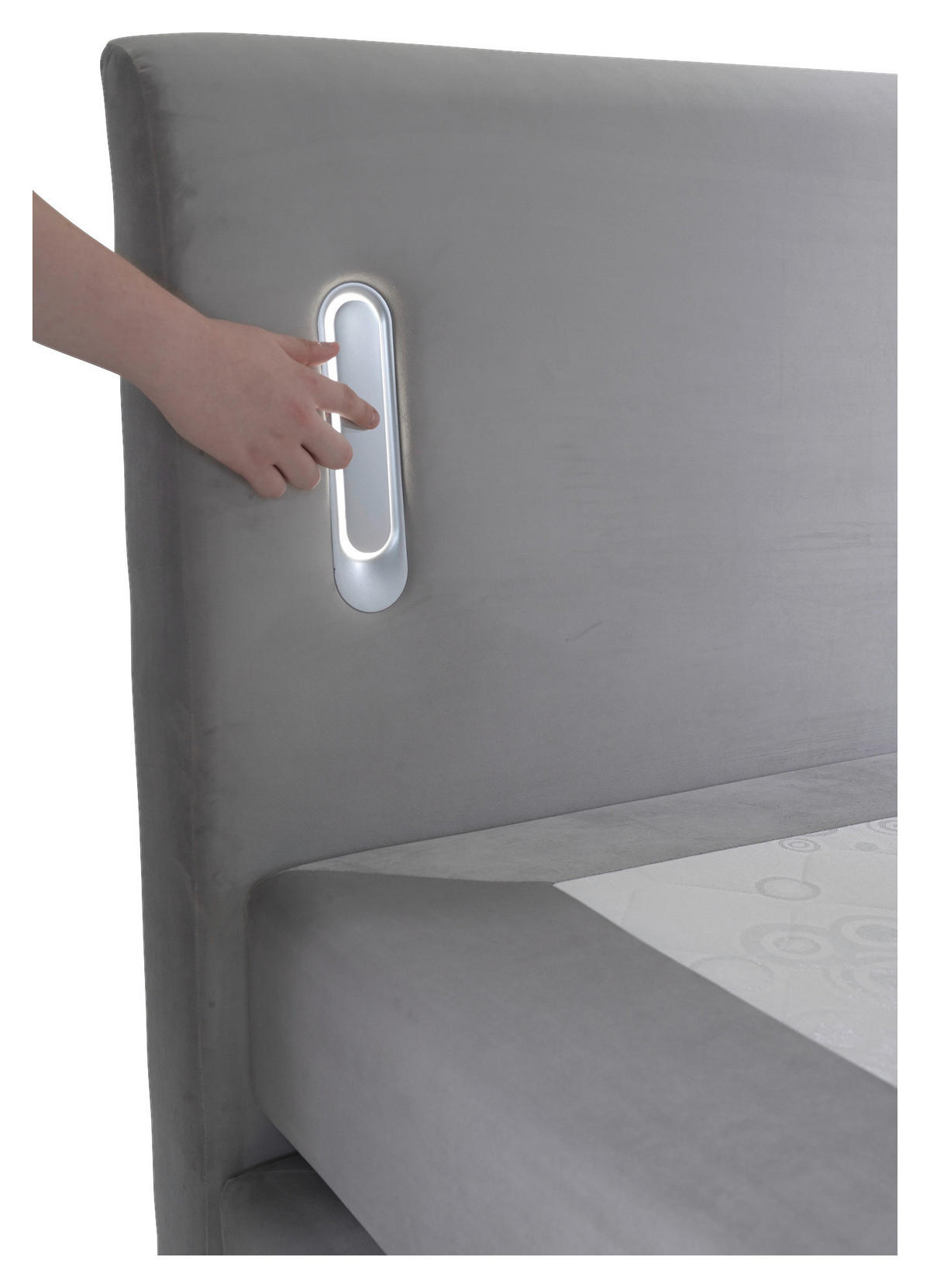 Boxspringbett Lighting hellgrau Liegefläche B/L: ca. 180x200 cm Lighting - hellgrau (181,00/119,00/224,00cm)