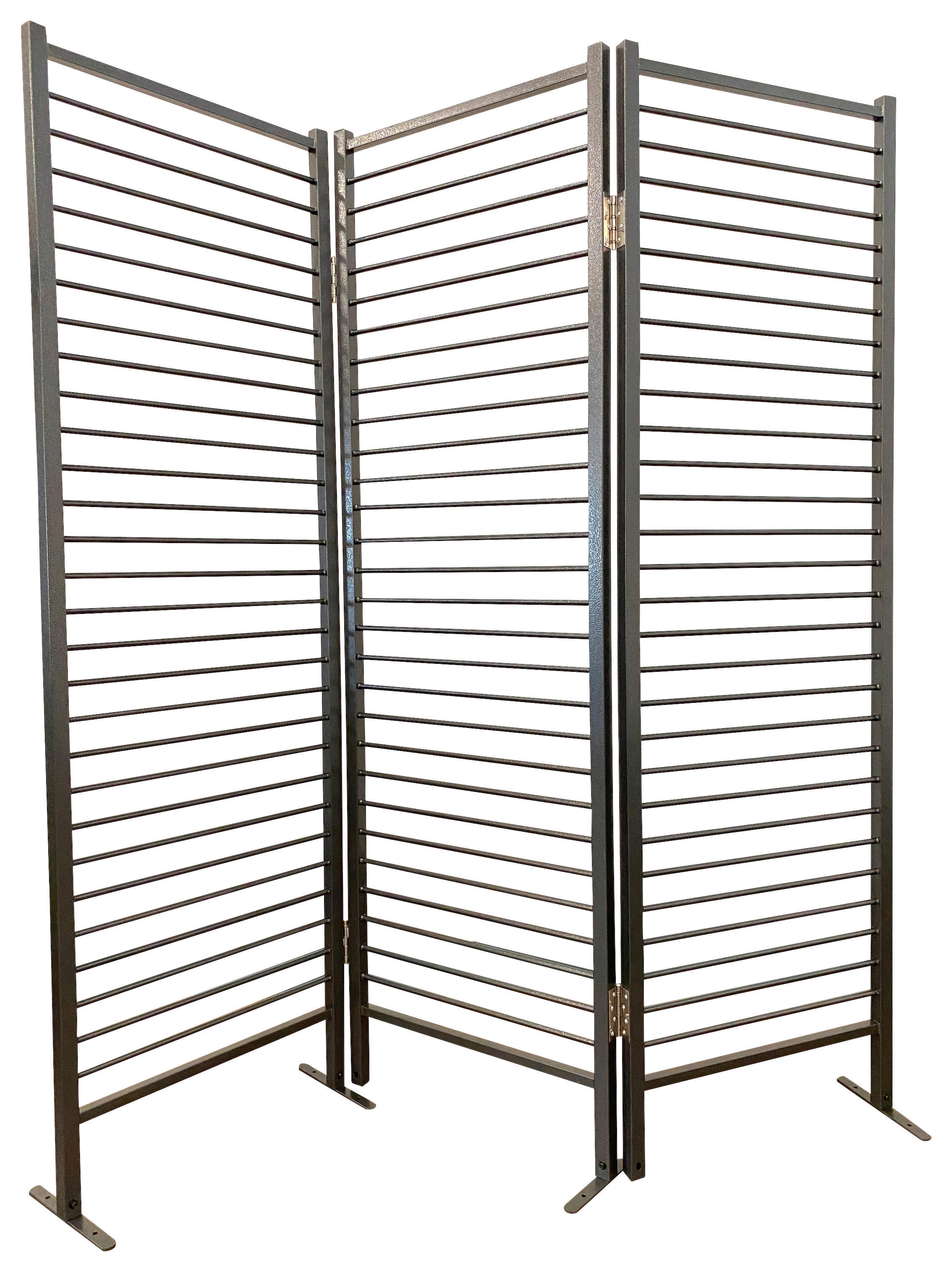 Grasekamp Paravent Venecia anthrazit Stahl B/H/L: ca. 25x195x180 cm Venecia - anthrazit (180,00/25,00/195,00cm) - Grasekamp