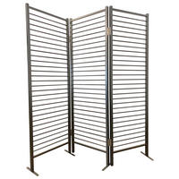 Grasekamp Paravent Venecia anthrazit Stahl B/H/L: ca. 25x195x180 cm Venecia - anthrazit (180,00/25,00/195,00cm) - Grasekamp
