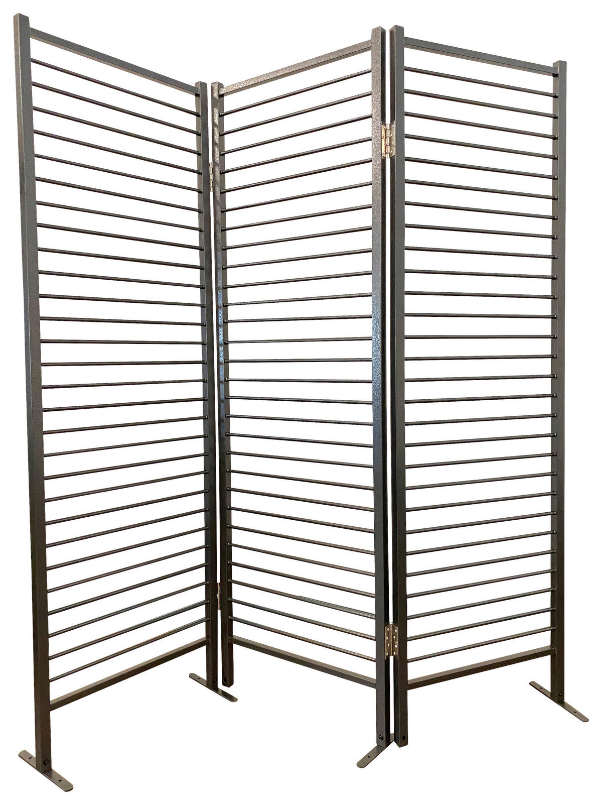 Grasekamp Paravent Venecia anthrazit Stahl B/H/L: ca. 25x195x180 cm Venecia - anthrazit (180,00/25,00/195,00cm) - Grasekamp