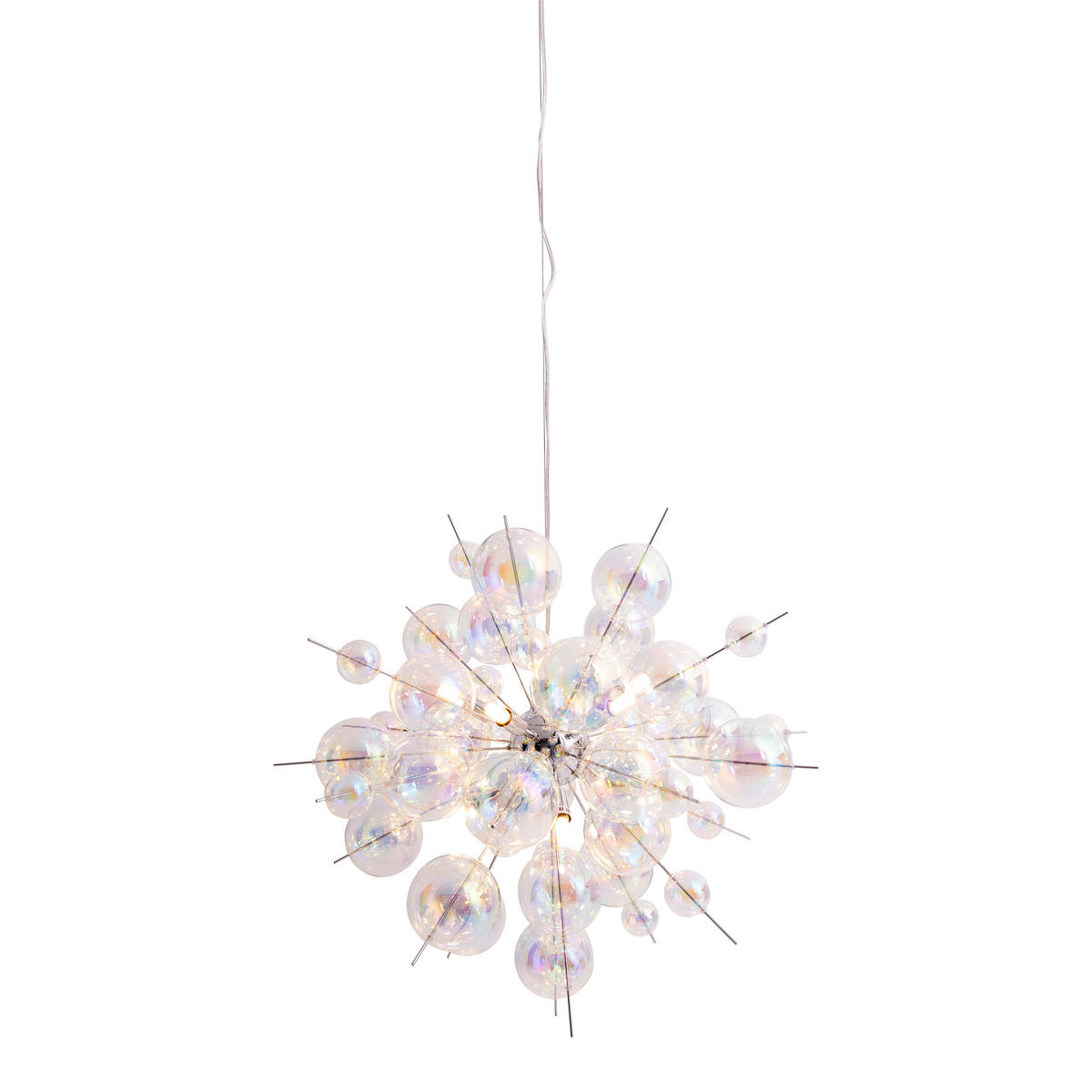 Näve Leuchten Pendelleuchte 7026430 multicolor Glas Metall B/H/T: ca. 65x65x65 cm G9 10 Brennstellen Explosion - multicolor (65,00/65,00/65,00cm) - Näve Leuchten