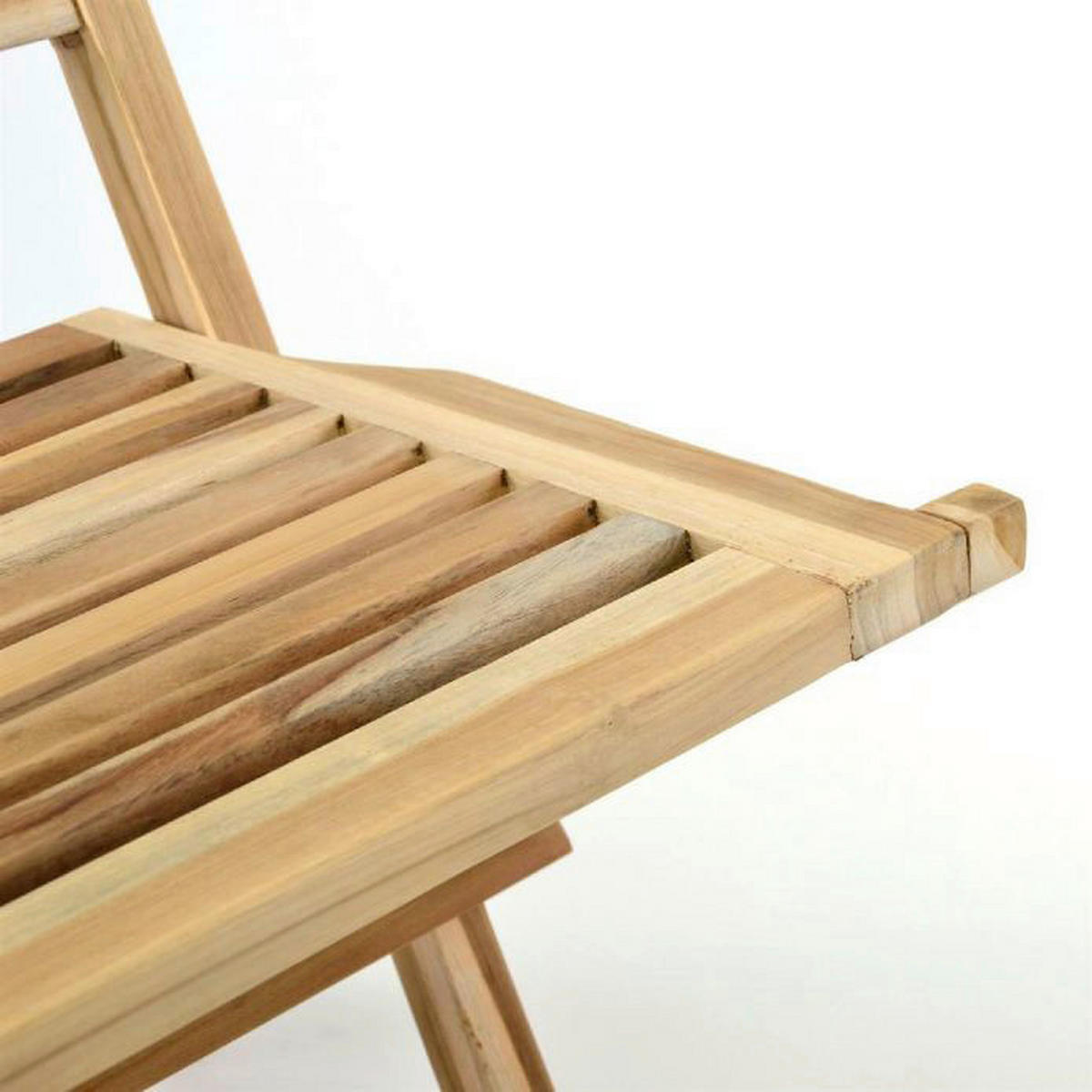 VCM Klappstuhl 2er Set braun Teakholz B/H/T: ca. 42x98x43 cm 2er Set - braun (42,00/98,00/43,00cm) - VCM