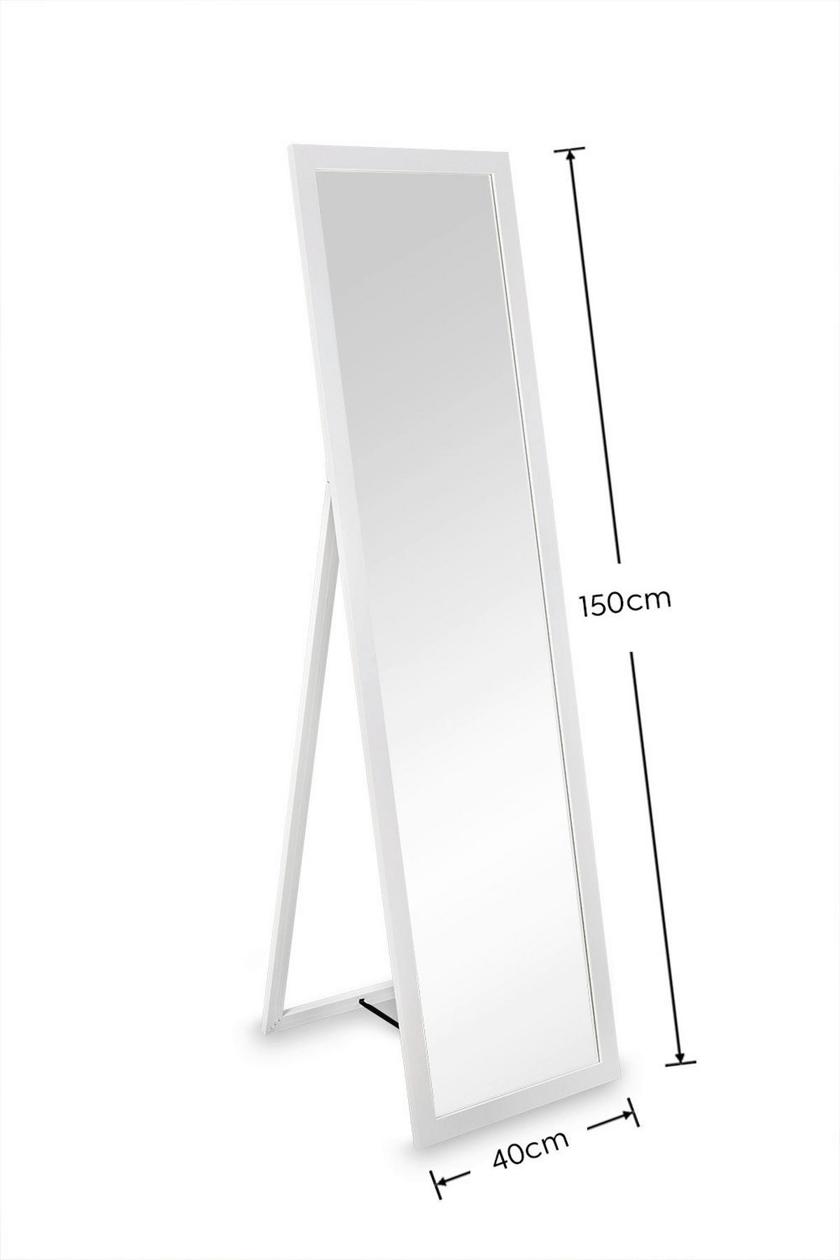 Standspiegel Scarlett weiß B/H/T: ca. 40x150x2 cm Scarlett - weiß (40,00/150,00/2,00cm)