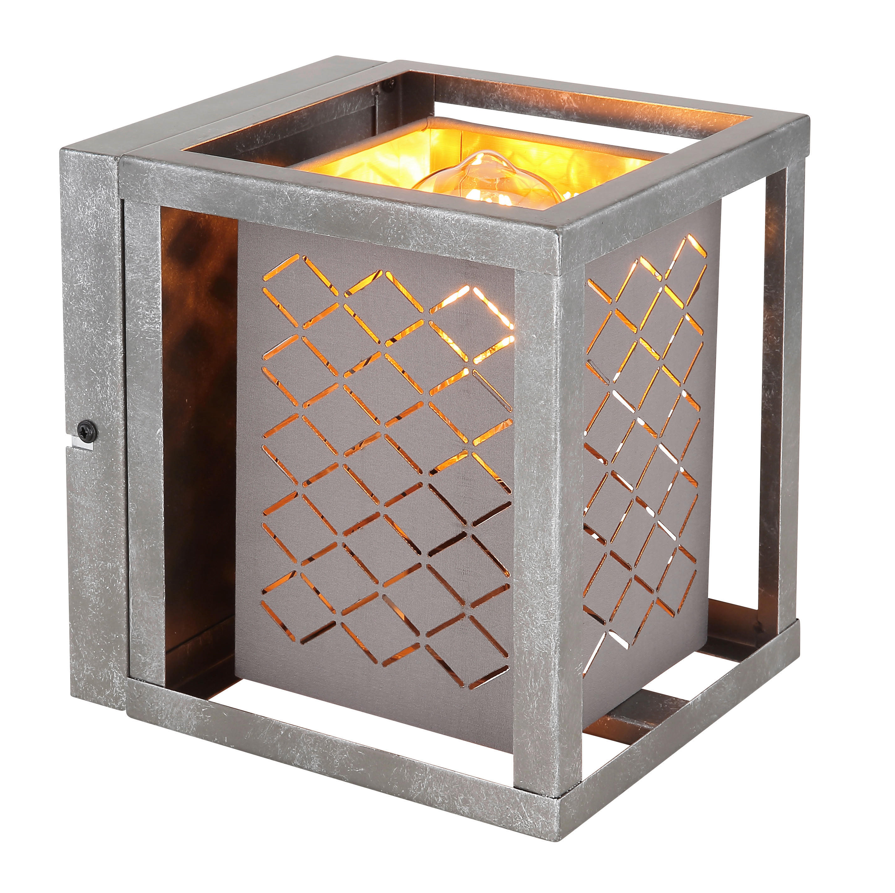GLOBO Wandleuchte silber gold Metall B/H: ca. 17x20 cm E27 1 Brennstellen THOMAS - gold/silber (17,00/20,00cm) - GLOBO