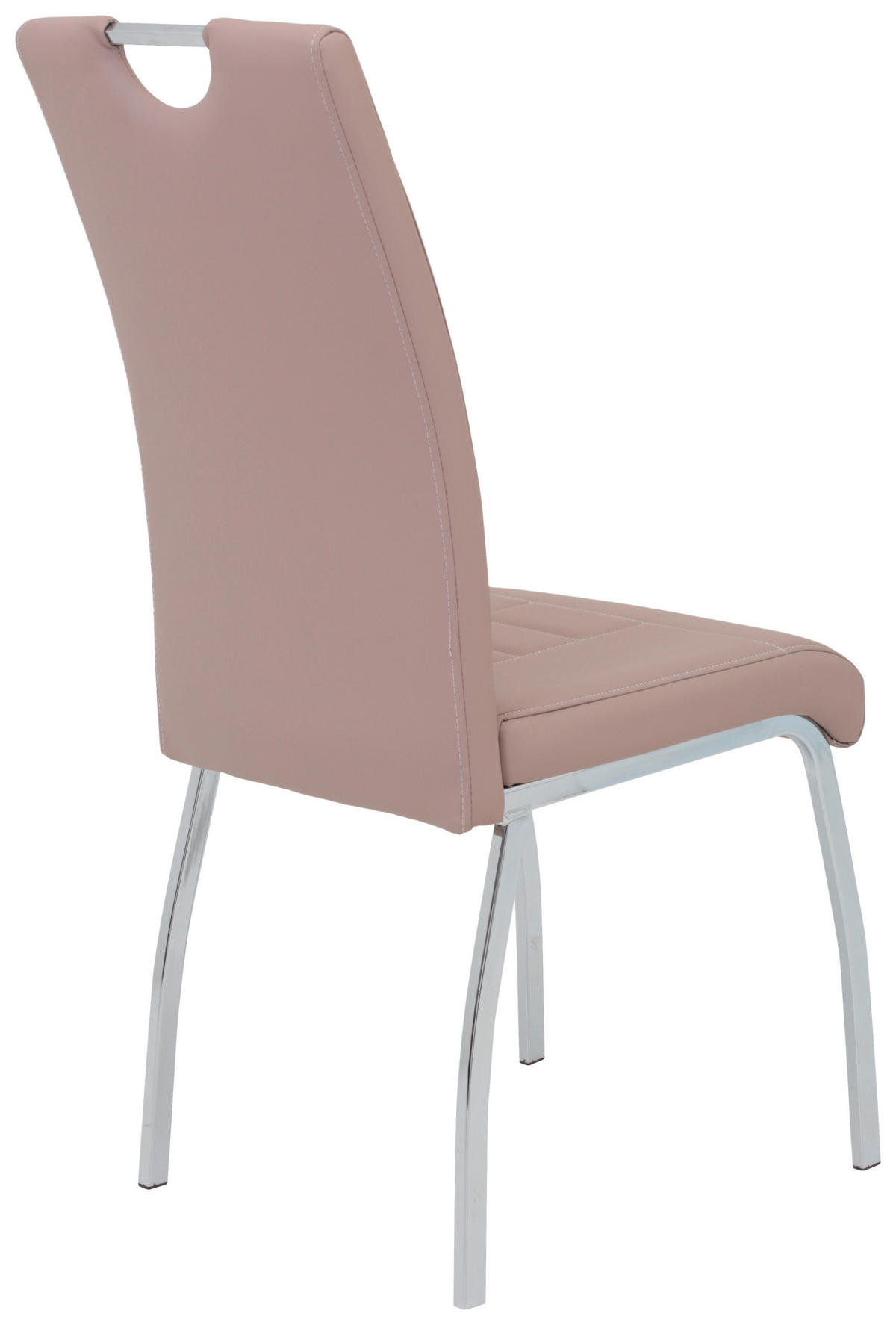 Stuhl Andrea 2er Set Cappuccino Kunstleder Metall B/H/T: ca. 43x100x64 cm Andrea 2er Set - Cappuccino (43,00/100,00/64,00cm) - Hela