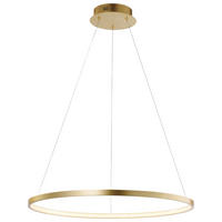 Just Light LED-Pendelleuchte CIRCLE 11524-12 weiß gold Kunststoff Metall H/D: ca. 120x60 cm 1.0 Brennstellen CIRCLE - gold/weiß (60,00/120,00cm) - Just Light
