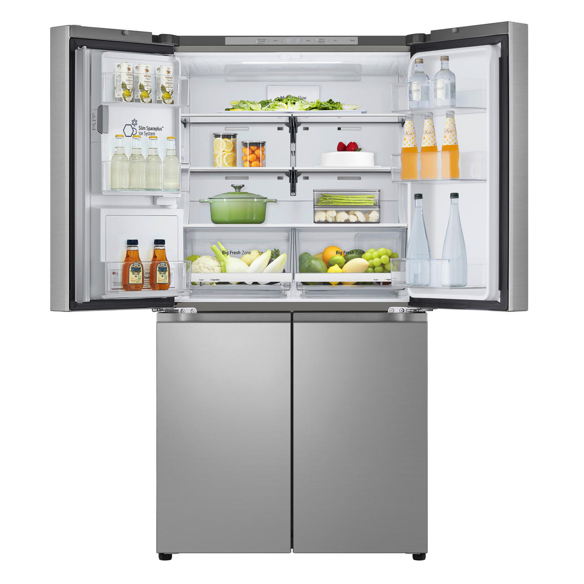 LG Multi Door GML960PYFE silber B/H/T: ca. 91,4x179,2x72,9 cm Multi-Door GML960PYFE - silber (91,40/179,20/72,90cm) - LG