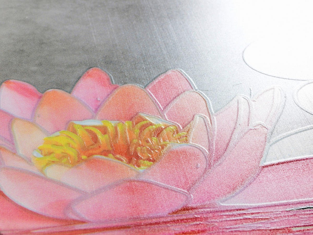 WC-Sitz grau pink Thermoplast WC-Sitz_Water_Lily Thermoplast - pink/grau - Wenko