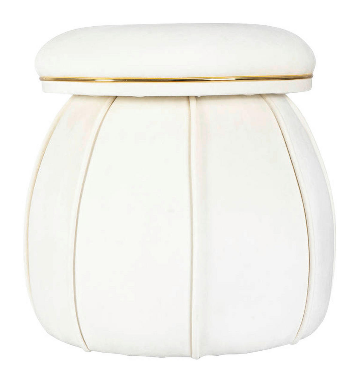 360 Living Hocker Corin 100 elfenbein gold H/D: ca. 51,5x51,5 cm Corin 100 - gold/elfenbein (51,50/51,50cm) - 360 Living