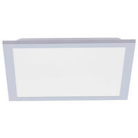 Just Light LED-Deckenpanel FLAT 14754-21 silber weiß Kunststoff Metall B/H/T: ca. 29,5x6x29,5 cm 1 Brennstellen FLAT - weiß/silber (29,50/6,00/29,50cm) - Just Light