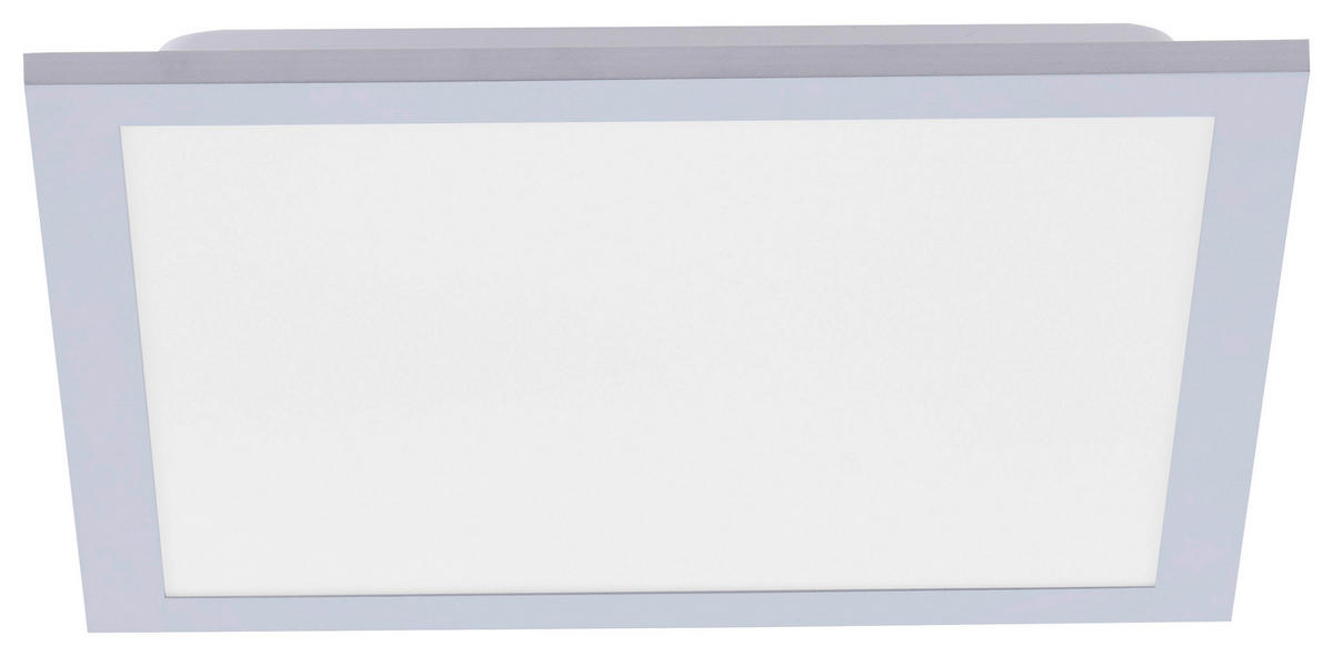 Just Light LED-Deckenpanel FLAT 14754-21 silber weiß Kunststoff Metall B/H/T: ca. 29,5x6x29,5 cm 1 Brennstellen FLAT - weiß/silber (29,50/6,00/29,50cm) - Just Light