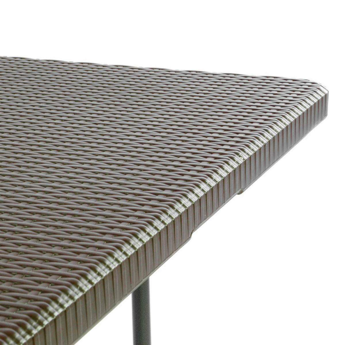 VCM Gartentisch braun Metall B/H/L: ca. 70x75x180 cm Gartentisch - braun (180,00/70,00/75,00cm) - VCM