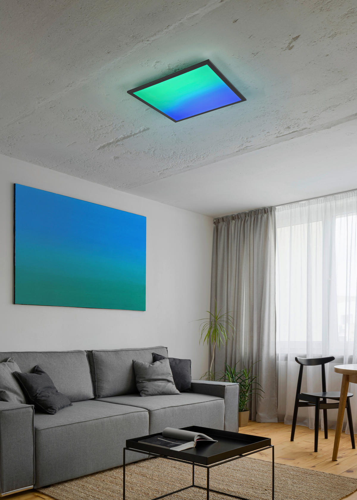 Reality LED-Deckenleuchte Beta R67664532 schwarz Metall B/H/T: ca. 44,5x50x44,5 cm 1 Brennstellen Beta - schwarz (44,50/50,00/44,50cm) - Reality