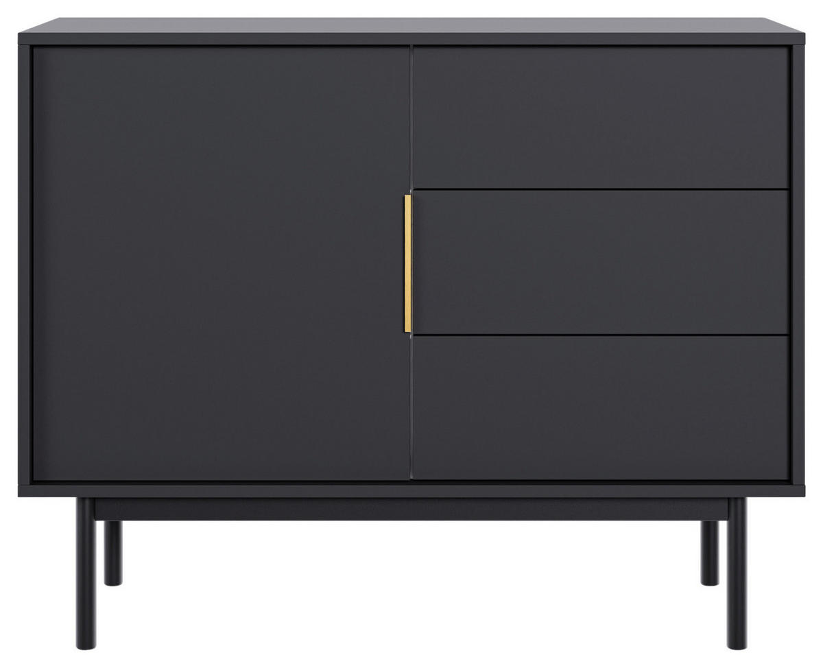 Kommode VIVA schwarz B/H/T: ca. 104x82x39 cm VIVA - schwarz (104,00/82,00/39,00cm) - WIPMEB