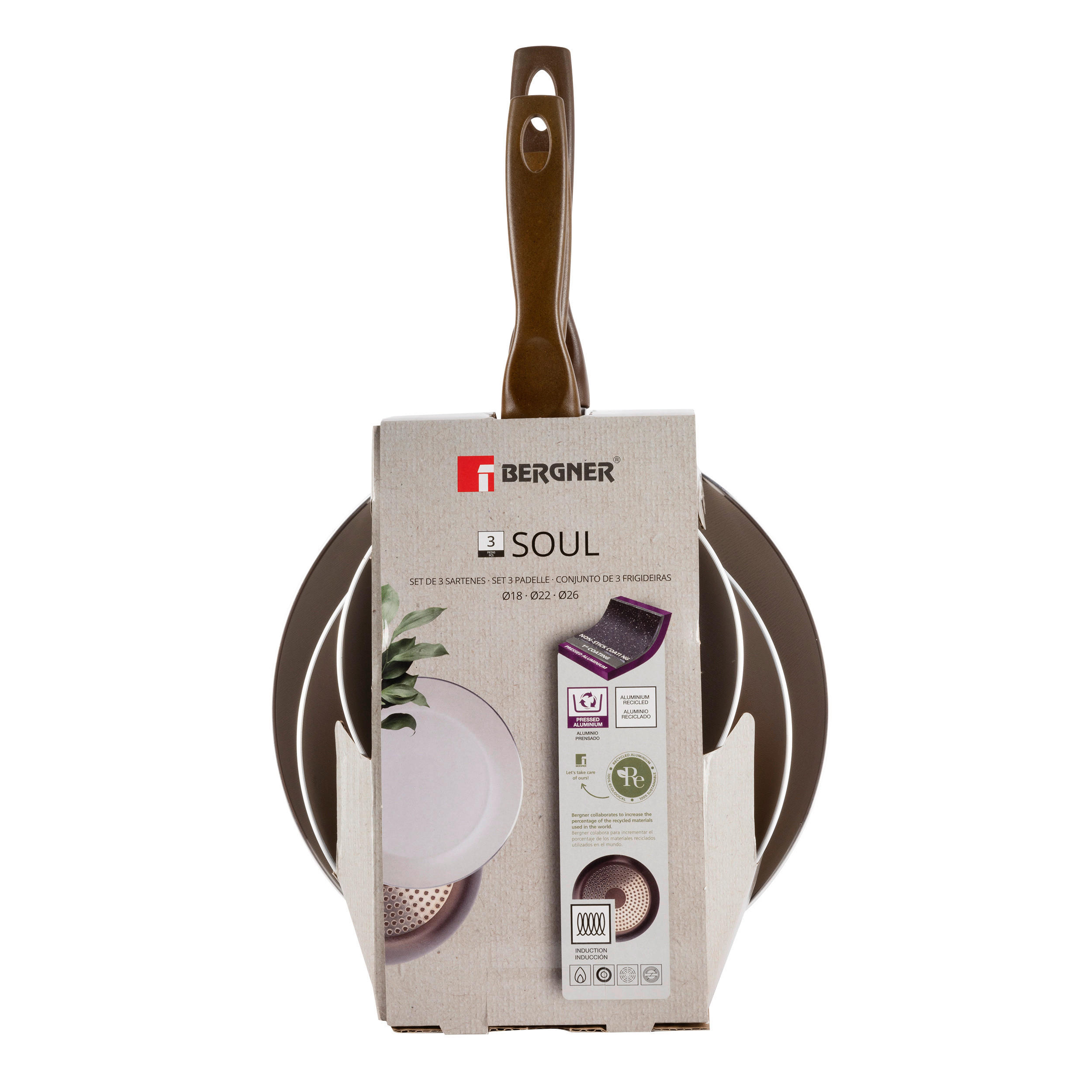 BERGNER Pfannen-Set ISLAND SOUL weiß Aluminium ISLAND SOUL - weiß/Kupfer - BERGNER
