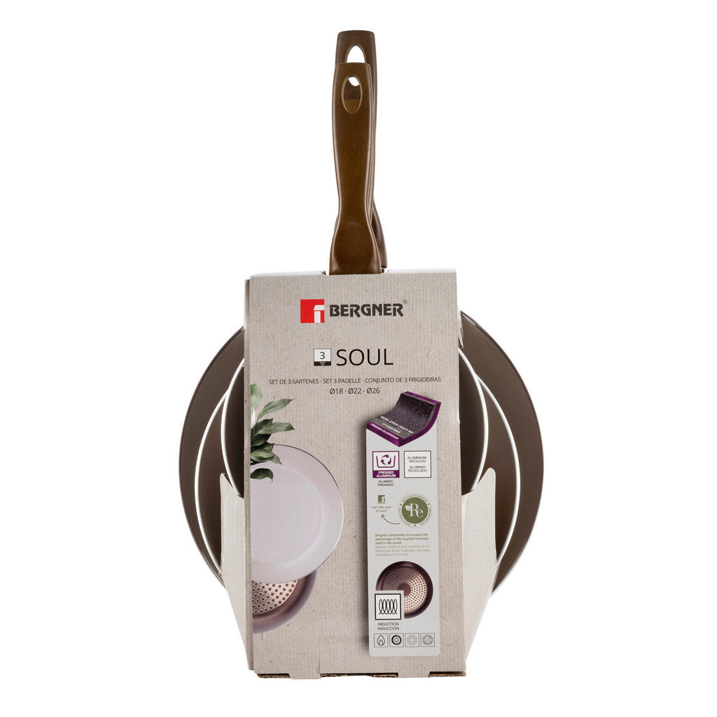Thumbnail - BERGNER Pfannen-Set ISLAND SOUL weiß Aluminium 3 tlg.