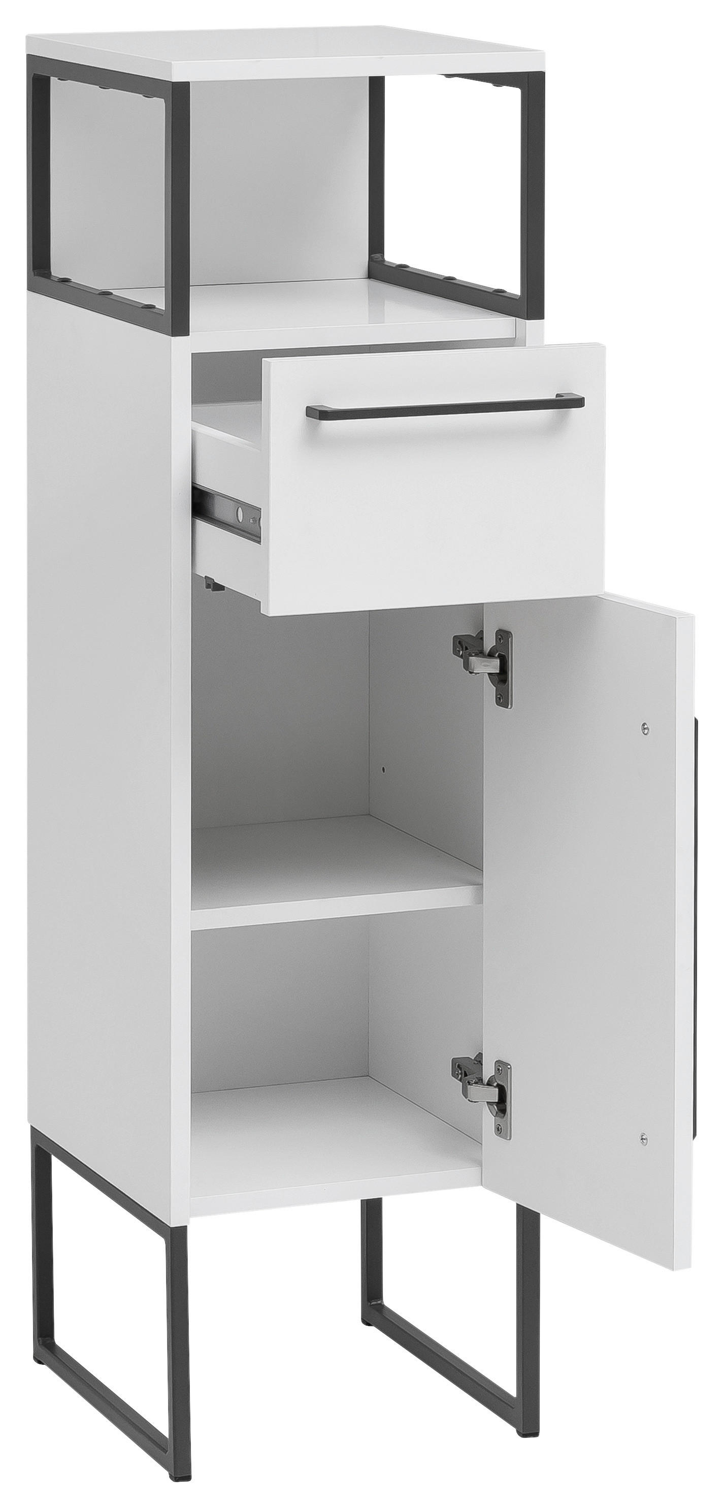 Midischrank Limone weiß B/H/T: ca. 30,4x112,6x33,1 cm Limone - weiß (30,40/112,60/33,10cm) - Möbelpartner