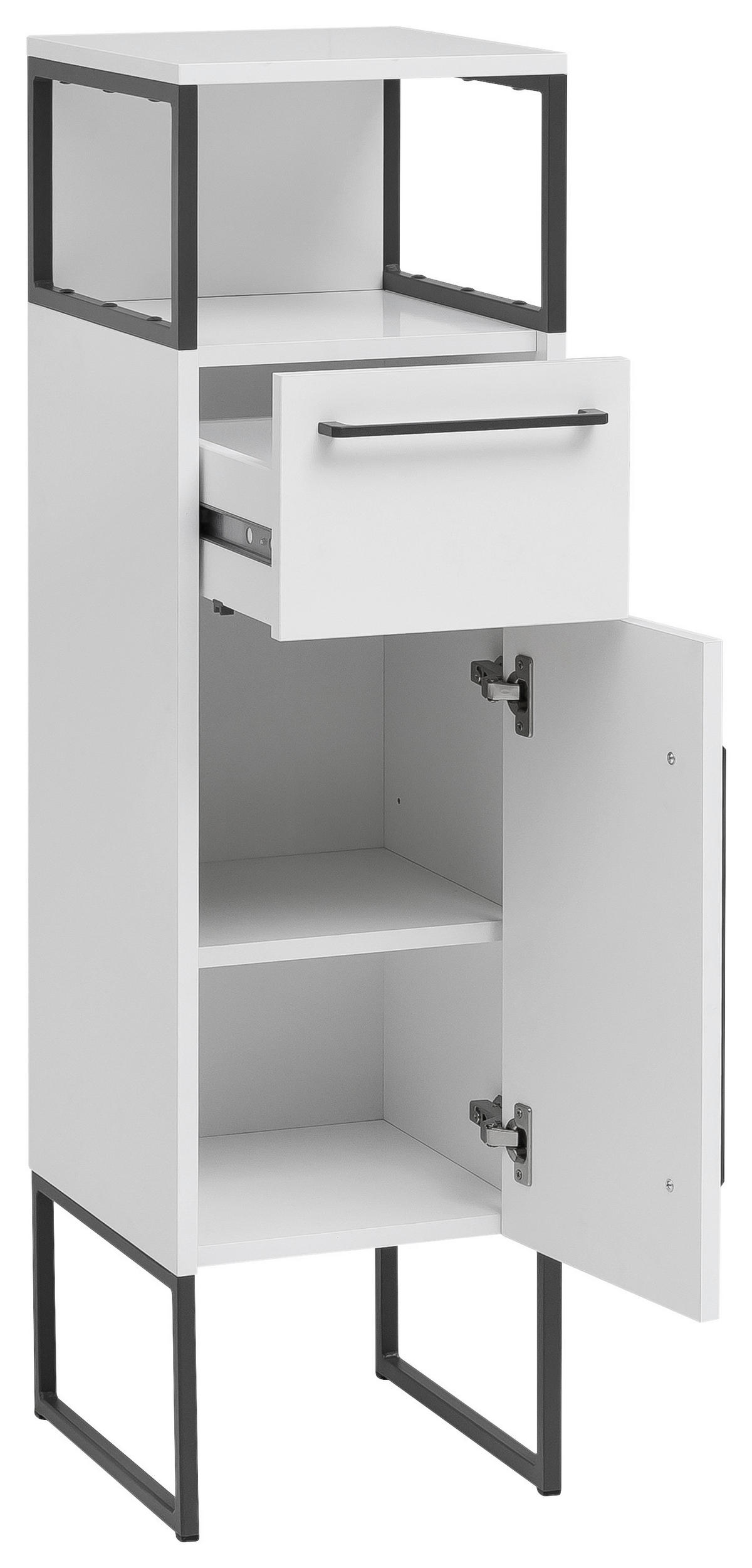 Midischrank Limone weiß B/H/T: ca. 30,4x112,6x33,1 cm Limone - weiß (30,40/112,60/33,10cm) - Möbelpartner