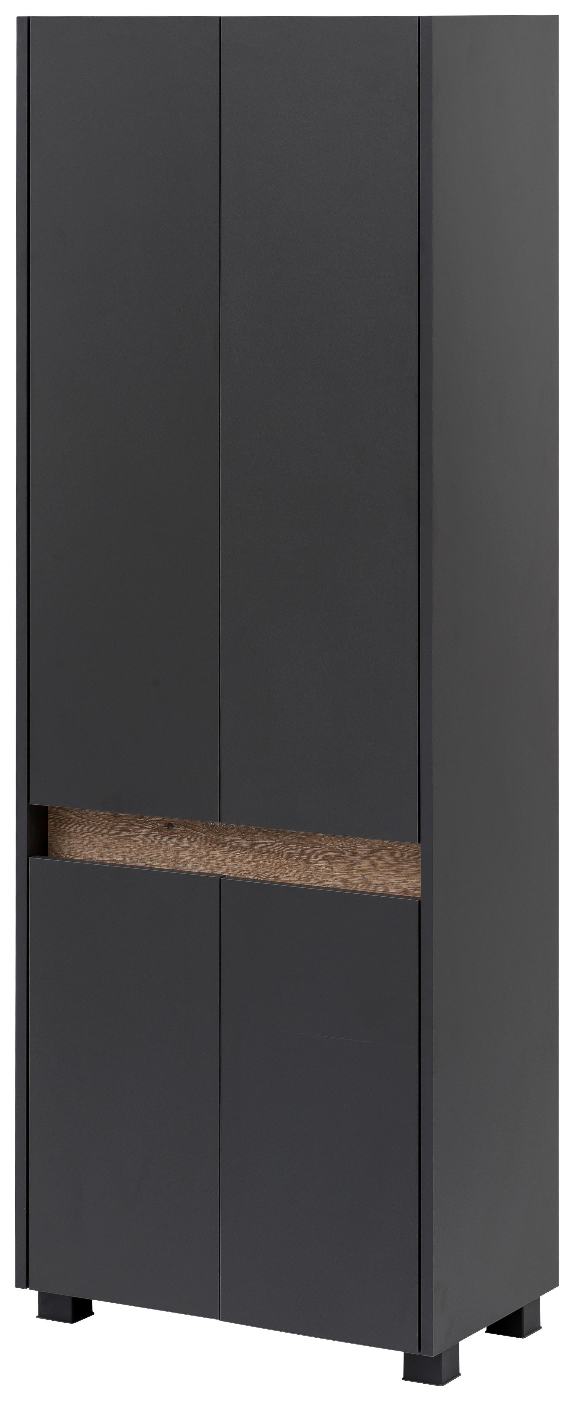 Hochschrank Cosmo anthrazit B/H/T: ca. 56,9x164,5x33 cm Cosmo - anthrazit (56,90/164,50/33,00cm) - Möbelpartner