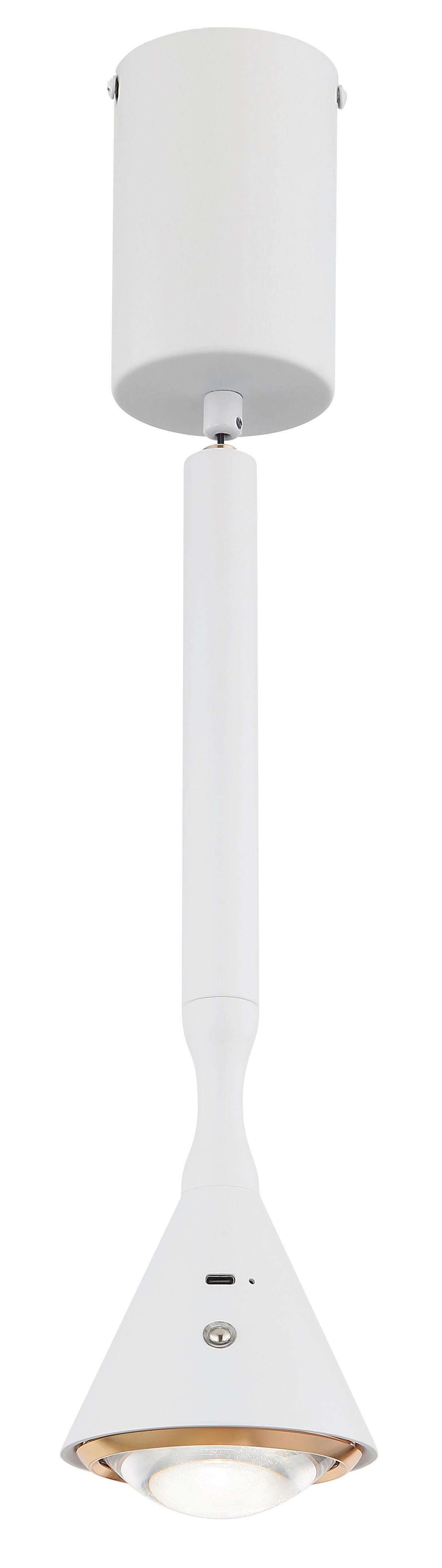 GLOBO Hängeleuchte weiß Opal Kunststoff Metall H/D: ca. 150x9,9 cm 1.0 Brennstellen Lucinda - weiß/Opal (9,90/150,00cm) - GLOBO