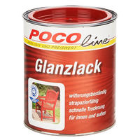 POCOline Acyl Buntlack feuerrot glänzend ca. 0,75 l Glanzlack_Acryl_2in1 750ml - feuerrot (750ml) - POCOline