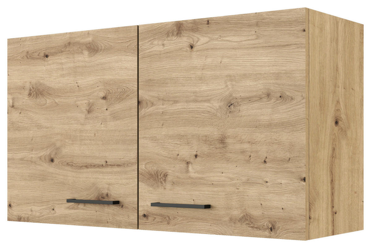 Flex-Well Hängeschrank Cara grün B/H/T: ca. 100x54,8x32 cm Cara - Eiche/schwarz (100,00/54,80/32,00cm) - Flex-Well