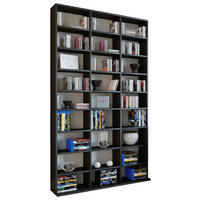 Regal Megosa Maxi schwarz Holzwerkstoff B/H/T: ca. 102x183x23 cm Megosa Maxi - schwarz (102,00/183,00/23,00cm) - VCM Möbel