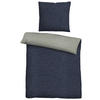 Baumwoll Bettwäsche Flanell Wendebettwäsche_Flanell 155x220 - blau/grau (155,00/220,00cm)