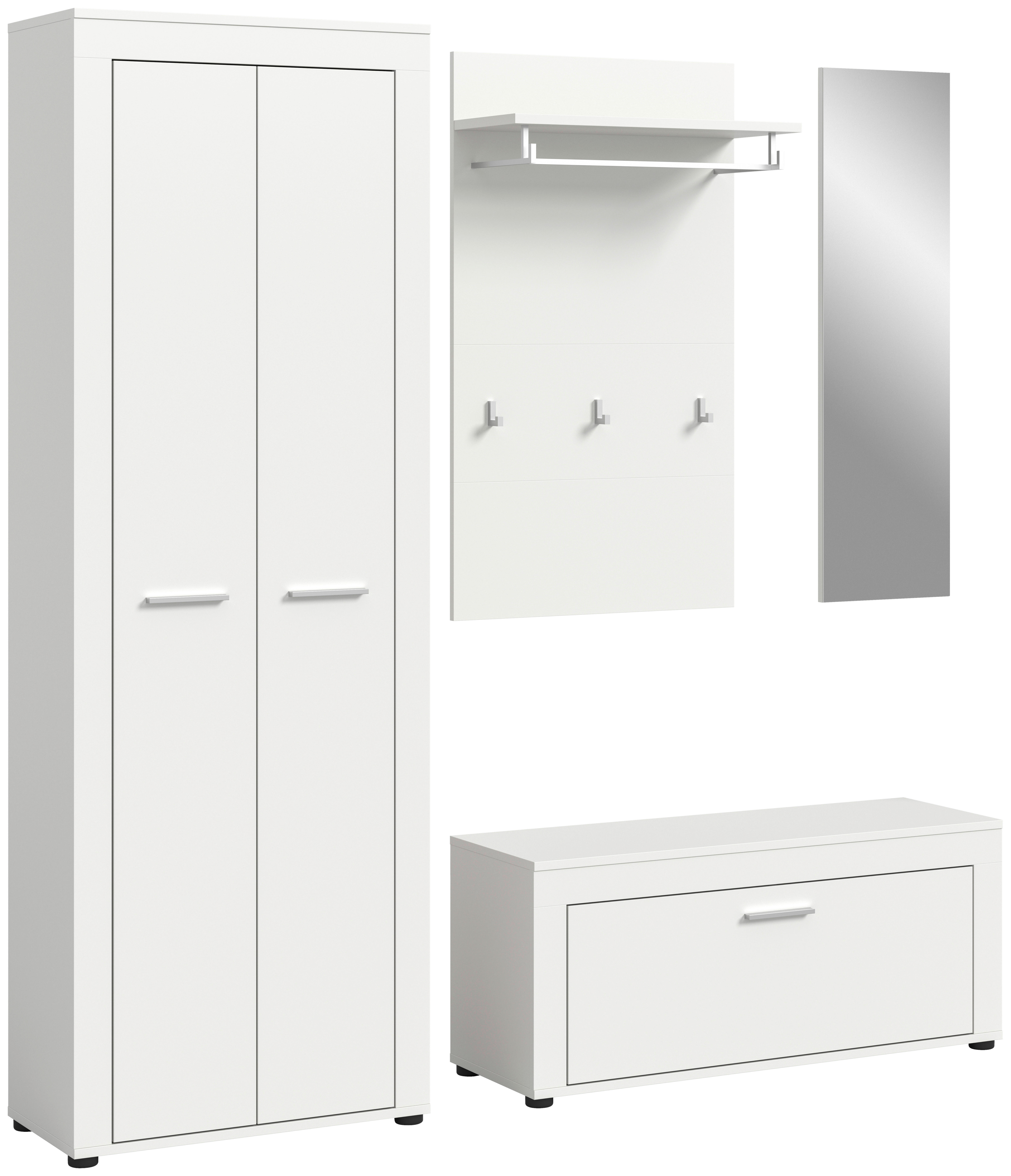 Garderobe JAM weiß B/H/T: ca. 184x191x35 cm JAM - weiß (184,00/191,00/35,00cm) - xonox.home