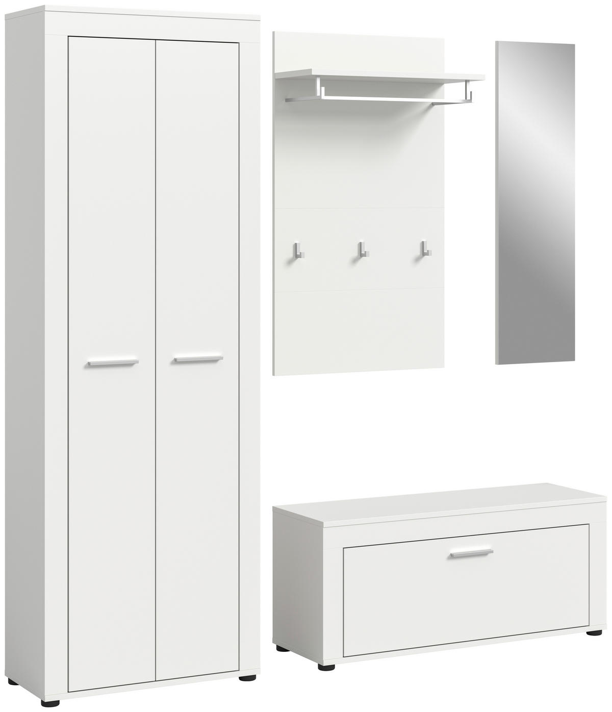 Garderobe JAM weiß B/H/T: ca. 184x191x35 cm JAM - weiß (184,00/191,00/35,00cm) - xonox.home