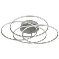 GLOBO Deckenleuchte nickel matt Opal Metall Aluminium H/D: ca. 11,4x51,5 cm 1 Brennstellen Kombos - nickel matt/Opal (51,50/11,40cm) - GLOBO
