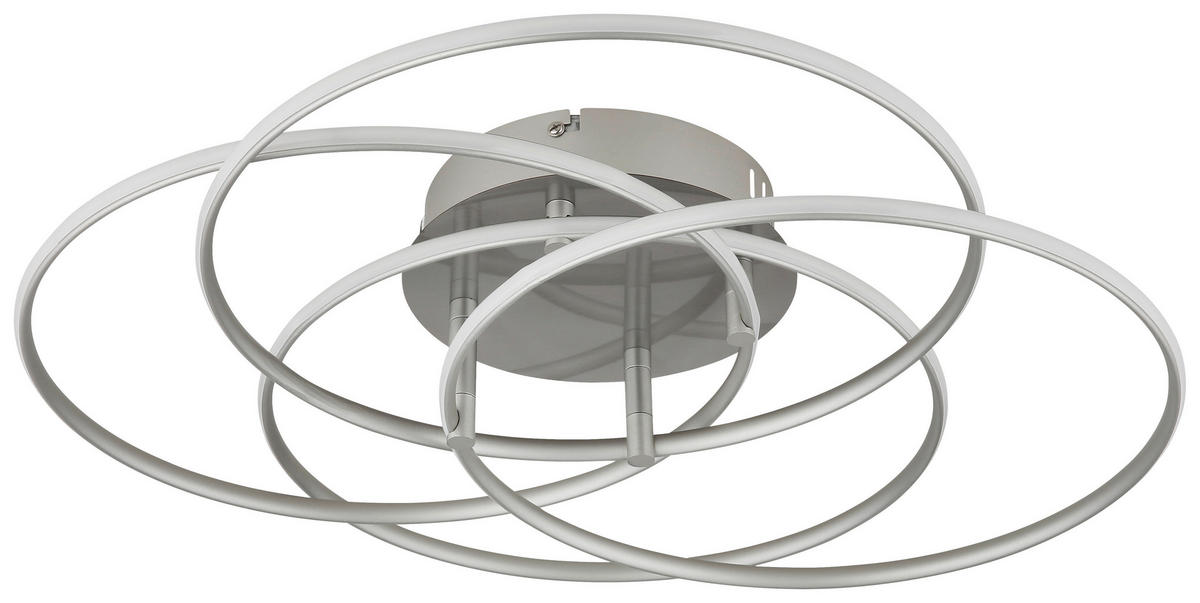 GLOBO Deckenleuchte nickel matt Opal Metall Aluminium H/D: ca. 11,4x51,5 cm 1 Brennstellen Kombos - nickel matt/Opal (51,50/11,40cm) - GLOBO