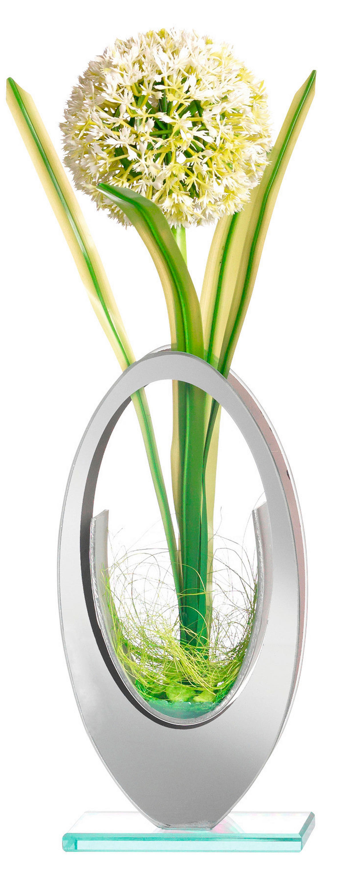 POCOline Vase klar Glas B/H/L: ca. 4x9x8,5 cm Spiegelvase_eckig - klar (8,50/4,00/9,00cm) - POCOline