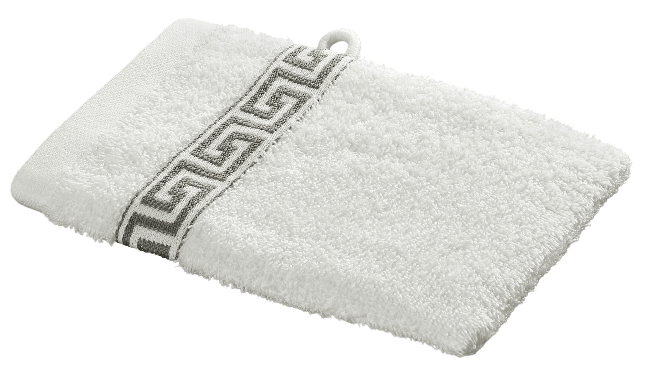 Waschhandschuh Mäander Mäander - weiß (15,00/21,00cm) - POCOline