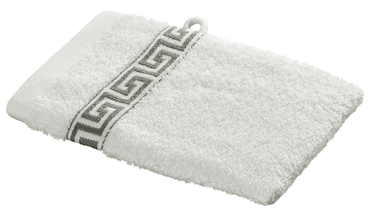 Waschhandschuh Mäander Mäander - weiß (15,00/21,00cm) - POCOline