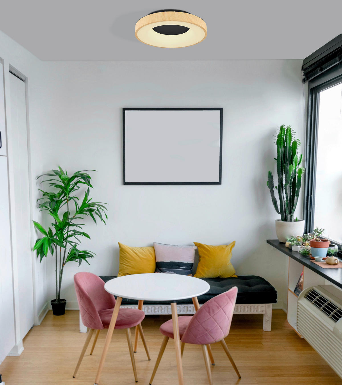 GLOBO LED-Deckenleuchte Opal schwarz Metall Kunststoff H/D: ca. 10x40 cm JOLLI - schwarz/Opal (40,00/10,00cm) - GLOBO