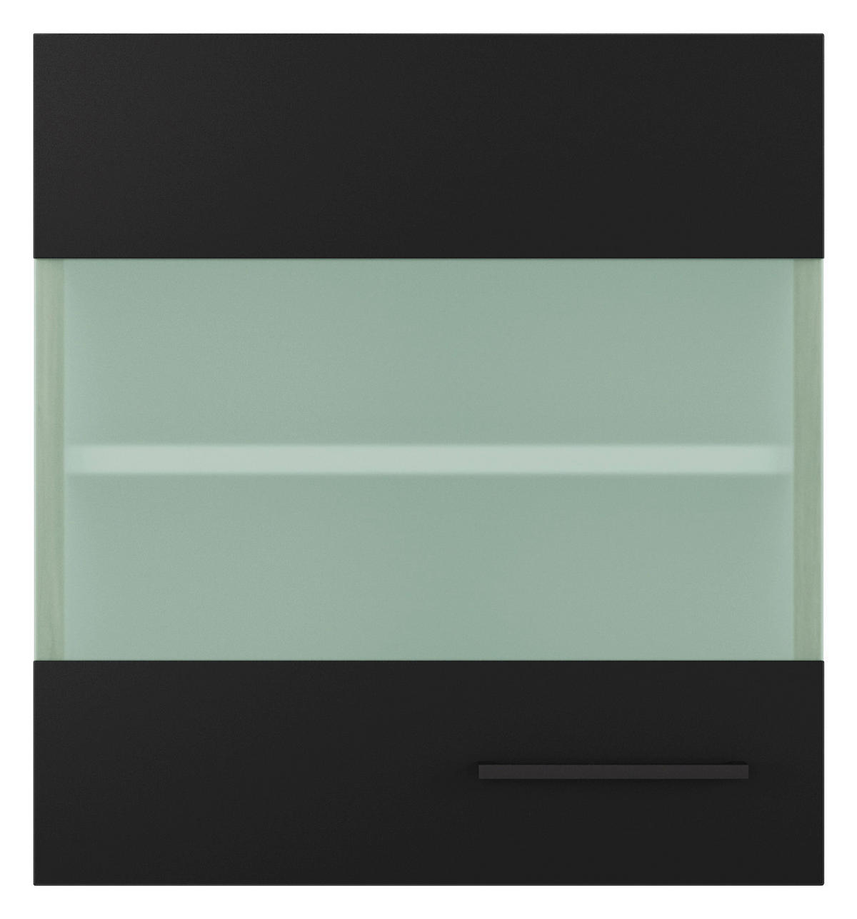 Hängeschrank Capri schwarz matt B/H/T: ca. 50x54,8x32 cm Capri - schwarz/Oak (50,00/54,80/32,00cm) - Flex-Well