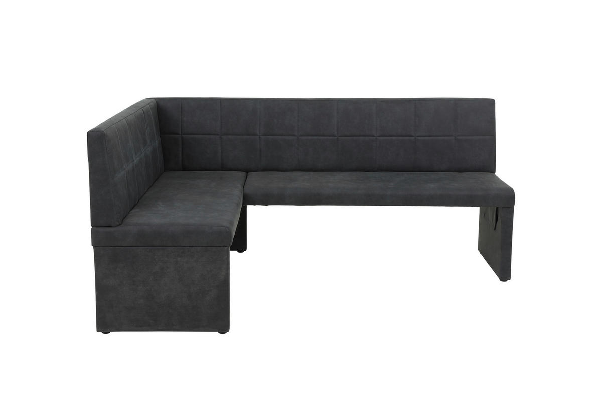 Eckbank Melanie anthrazit Vintage Optik B/H/T: ca. 140x90x200 cm Melanie - anthrazit (140,00/90,00/200,00cm)