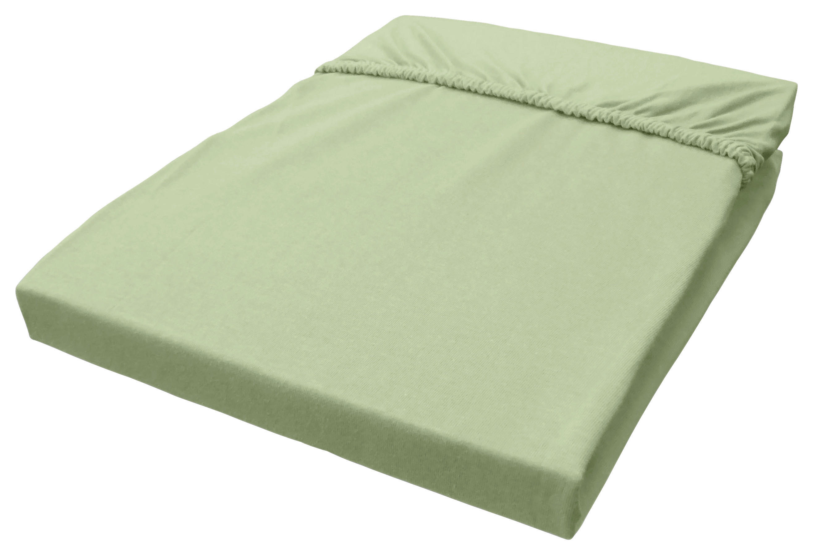 Jersey Spannbetttuch Spannbetttuch-Jersey 100x200cm - grün (100,00/200,00cm) - Trendline by Biberna