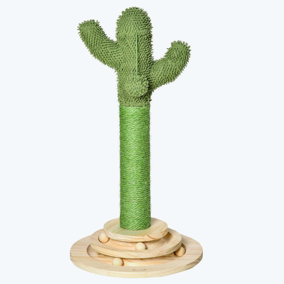 PawHut Kratzbaum grün Edelstahl B/H/L: ca. 32x32x60 cm Kratzbaum - natur/grün (60,00/32,00/32,00cm) - PawHut