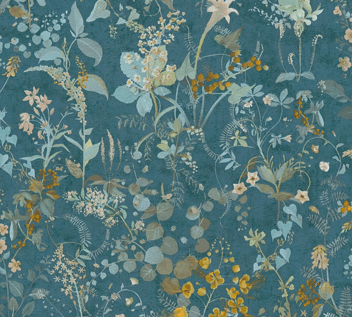 A.S.Creation Vliestapete blau petrol gelb B/H/D: ca. 53x1005x8,2 cm Vliestapete - blau/gelb (8,20/1005,00cm) - A.S.Creation