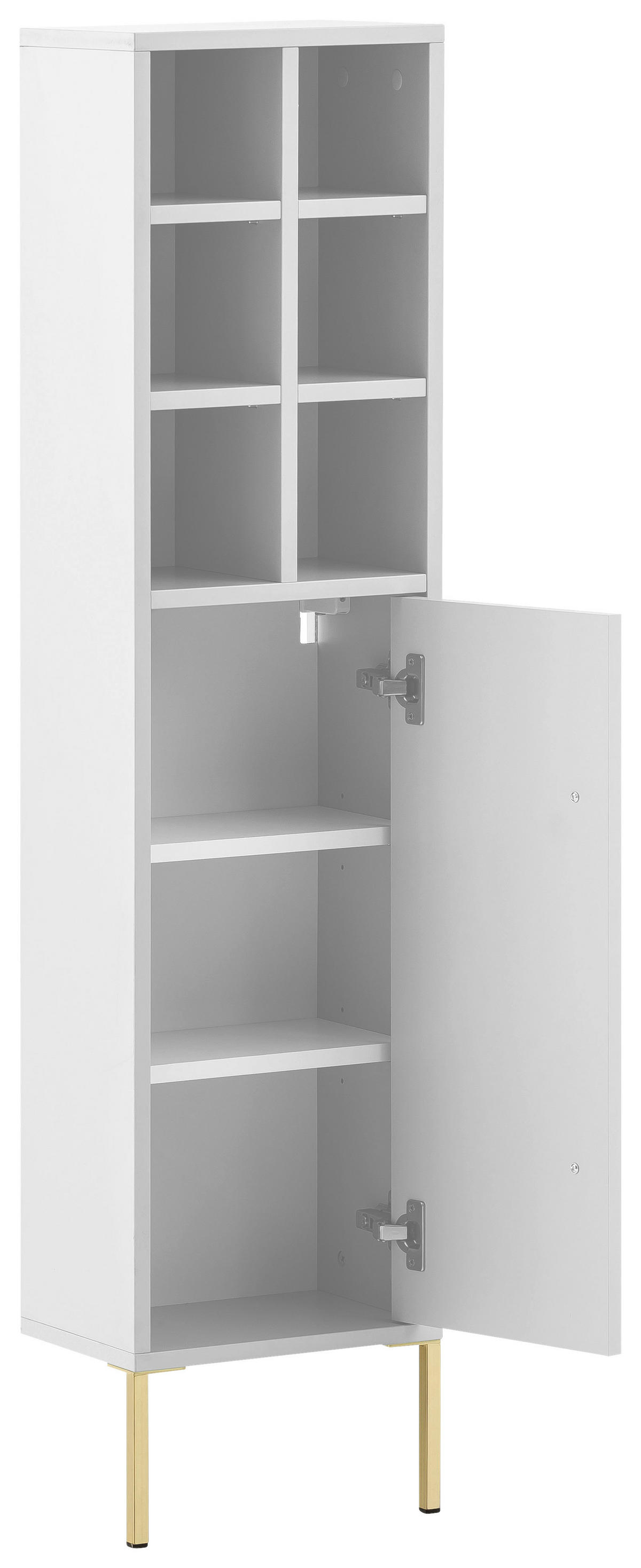 Midischrank Sarah weiß B/H/T: ca. 30,4x130,6x21,8 cm Sarah - weiß (30,40/130,60/21,80cm) - Möbelpartner