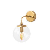 Opviq Wandleuchte gold Metall Glas B/H/L: ca. 21x27x15 cm E14 1 Brennstellen Horn - gold (15,00/21,00/27,00cm) - Opviq