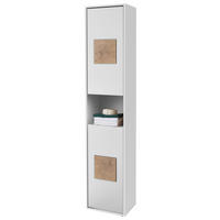 Hochschrank Greece weiß matt Hirnholz Nachbildung B/H/T: ca. 40x190x30 cm Greece - weiß (40,00/190,00/30,00cm)