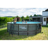 Summer Waves Poolset Elite H/D: ca. 122x488 cm Elite - grau (488,00/122,00cm) - Summer Waves