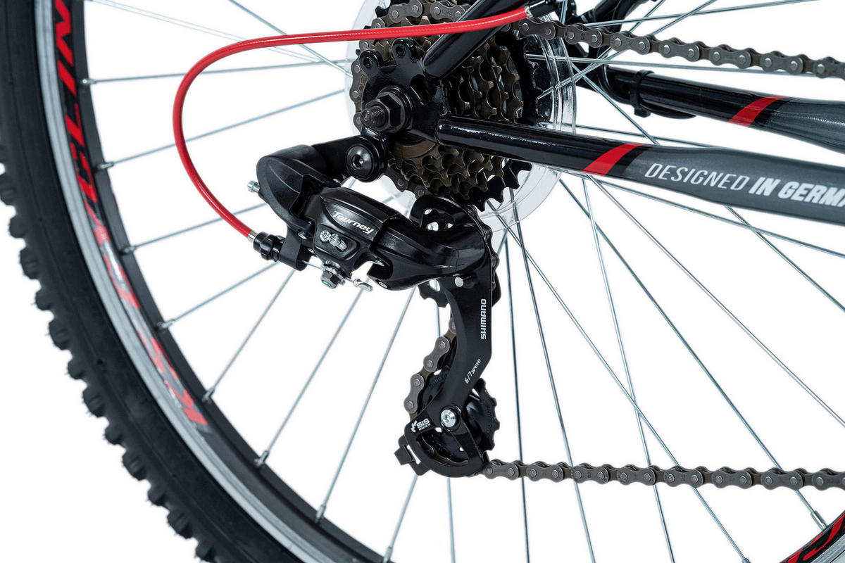 KS-Cycling Mountain-Bike Topeka Topeka 26 Zoll Rahmenhöhe 48 cm 21 Gänge grau grau Topeka - rot/grau - KS-Cycling