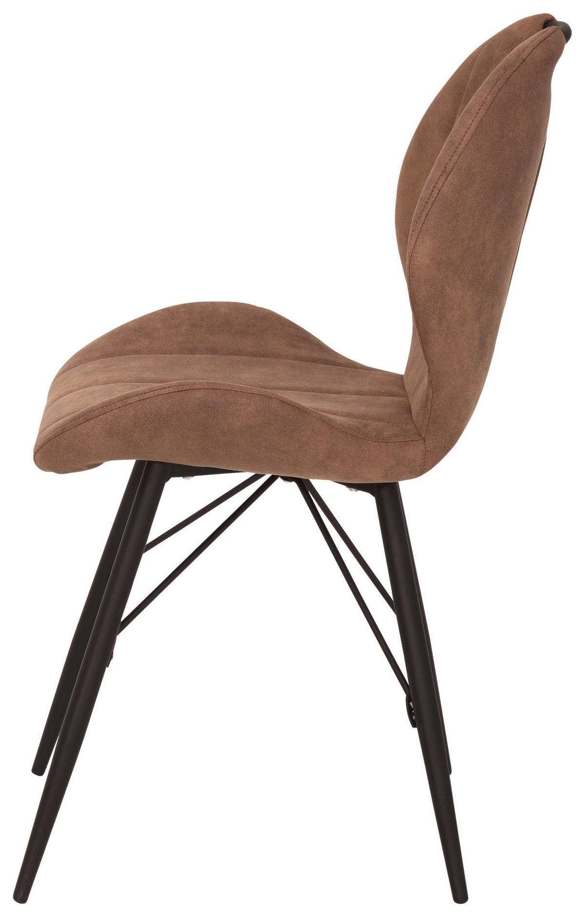 Stuhl Kate 4er Set schlamm Vintage Microfaser B/H/T: ca. 50x86x56 cm Kate 4er Set - braun/schlamm (50,00/86,00/56,00cm) - Hela